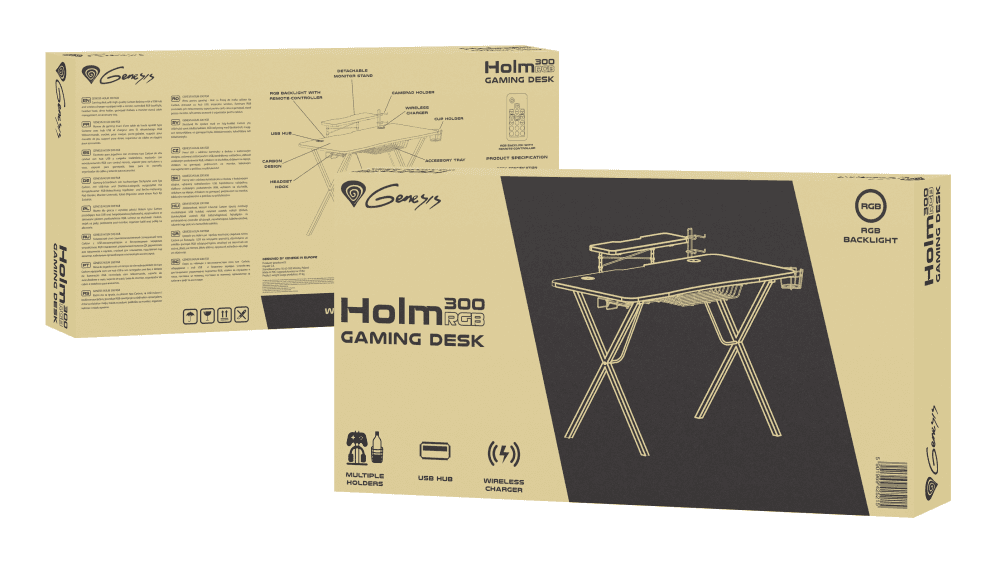 Mesa Gaming Genesis Holm 300 RGB Negro Carbono miniatura 10