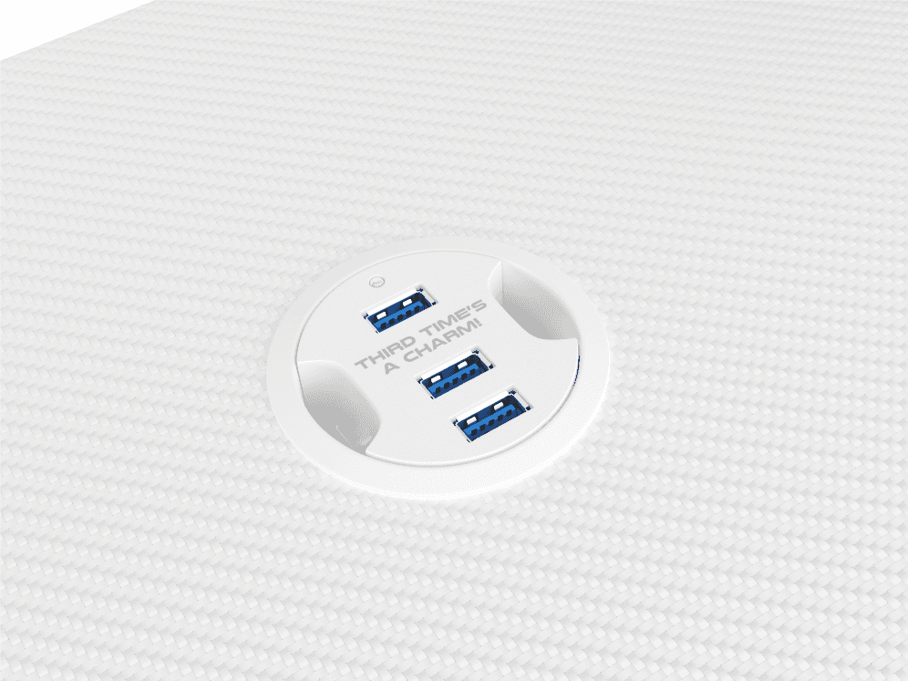 Mesa Gaming Genesis Holm 320 RGB Blanca Carbono miniatura 7