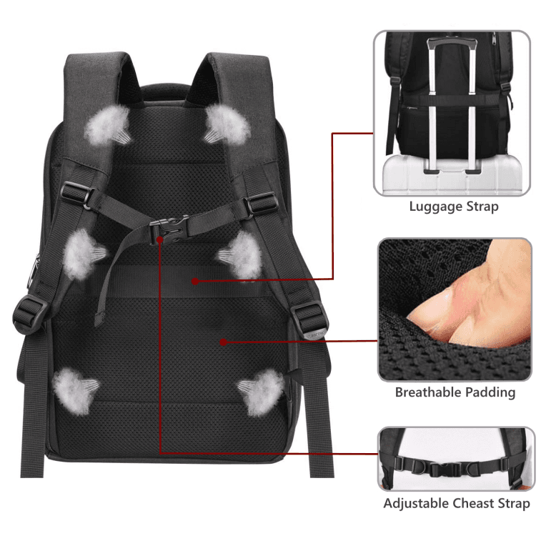 MOCHILA EWENT CON CONEXION USB 15.6'' NEGRA miniatura 6