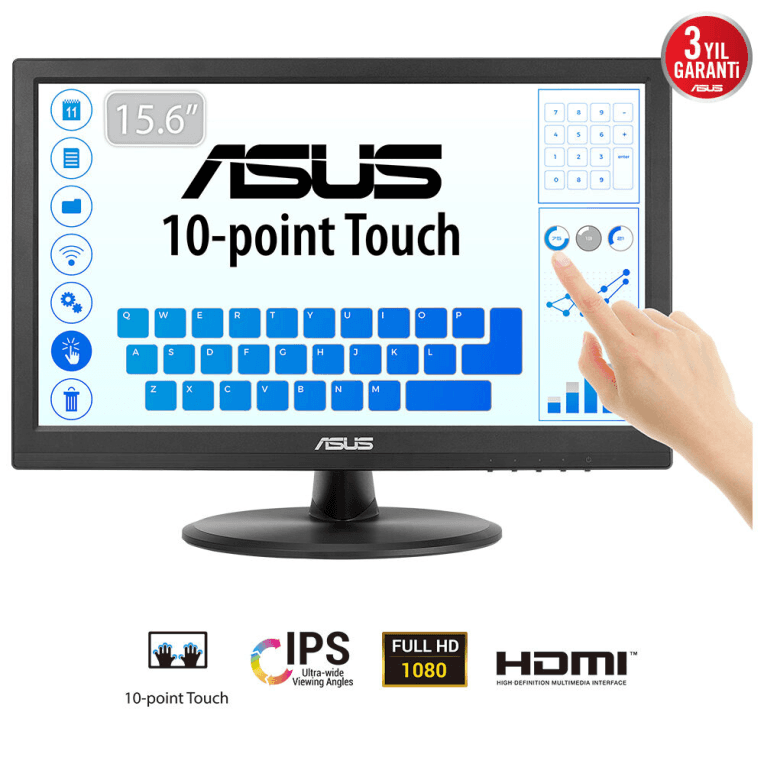 Monitor Tactil Asus Vt169He 16" Fhd Ips — imagen 1