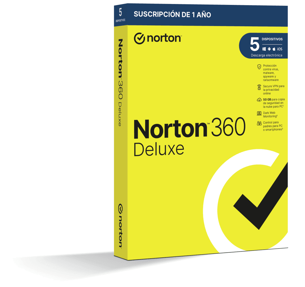 NORTON 360 DELUXE 50GB ES 1 USER 5 DEVICE 12MO miniatura 3