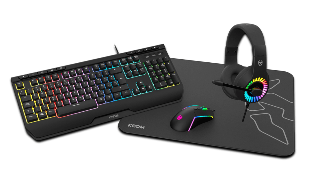 PACK KROM 4 EN 1 RGB KENYA GAMING COMBO — imagen 1