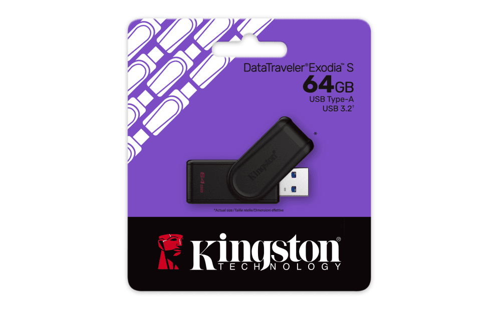 Pendrive USB 3.2 Kingston 64GB DTXS Black miniatura 4