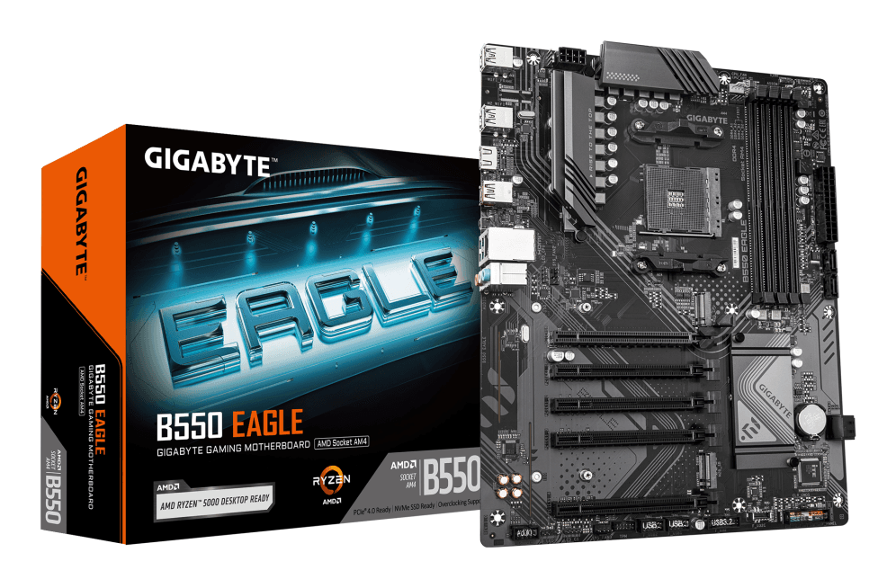 Placa Base Gigabyte B550 Eagle AM4 ATX 4xDDR4 miniatura 2