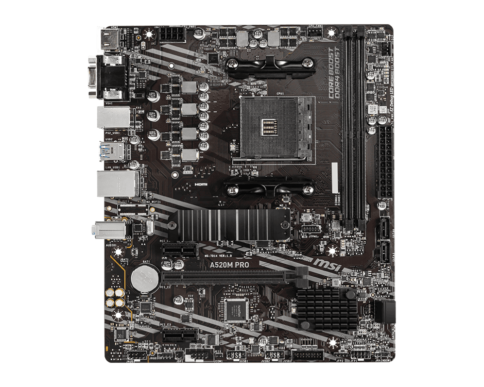 Placa Base MSI A520M Pro AM4 Micro-ATX 2xDDR4 miniatura 6