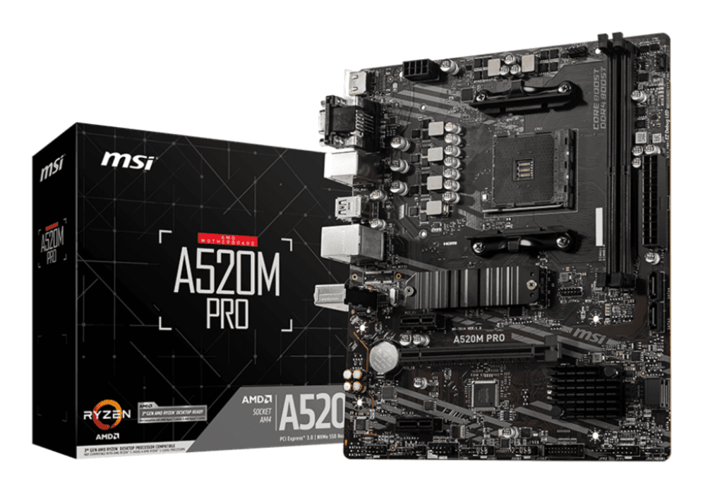 Placa Base MSI A520M Pro AM4 Micro-ATX 2xDDR4 — imagen 1