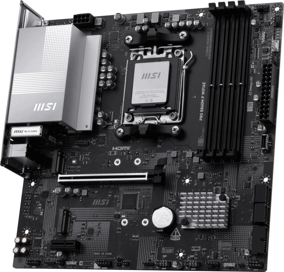 Placa Base MSI B840M-P WiFi6E AM5 Micro-ATX 4xDDR5 miniatura 4