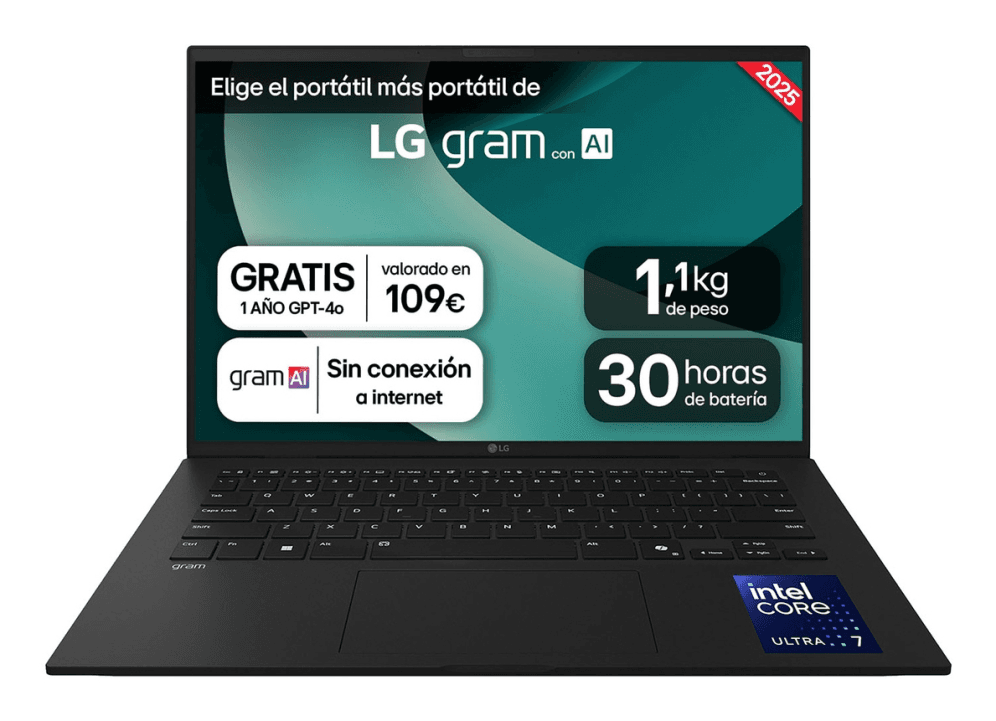 Portátil Lg Gram U7-225H 32Gb 2Tb 14"WUXGA W11H miniatura 2