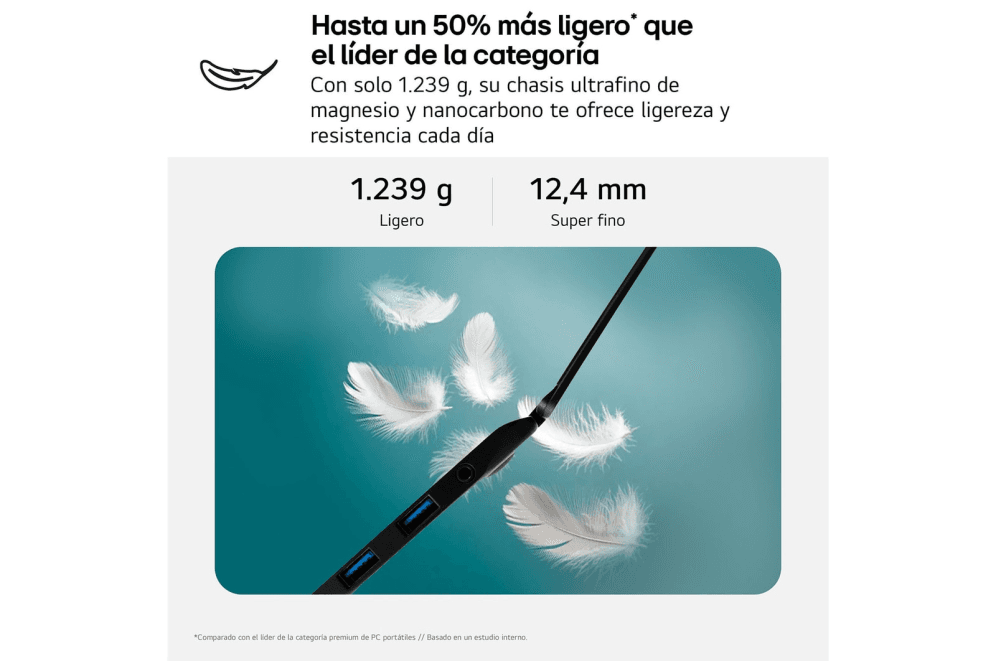 Portátil Lg Gram U9-288V 32Gb 1Tb 16" WQXGA W11H miniatura 4