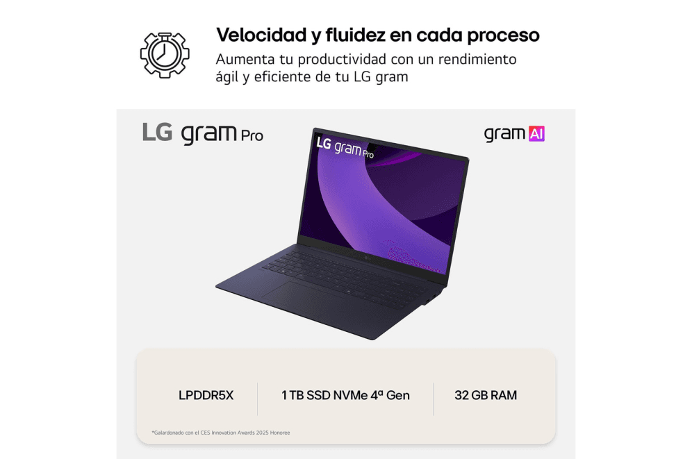 Portátil Lg Gram U9-288V 32Gb 1Tb 16" WQXGA W11H miniatura 10