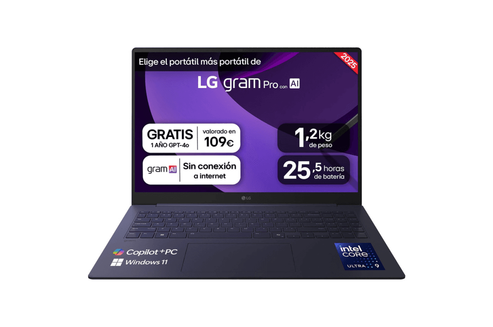 Portátil Lg Gram U9-288V 32Gb 1Tb 16" WQXGA W11H — imagen 1