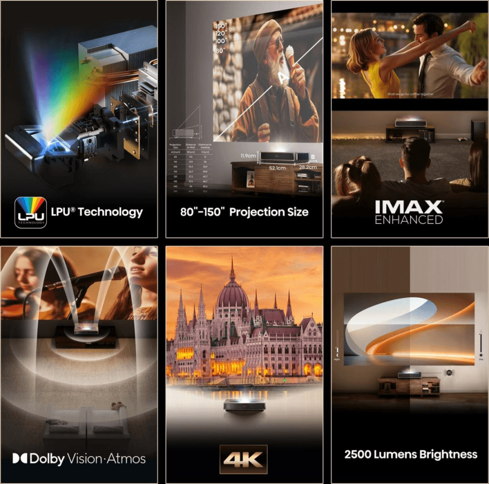 Proyector PT1 Hisense Largo Lan HDMI Headphone miniatura 4