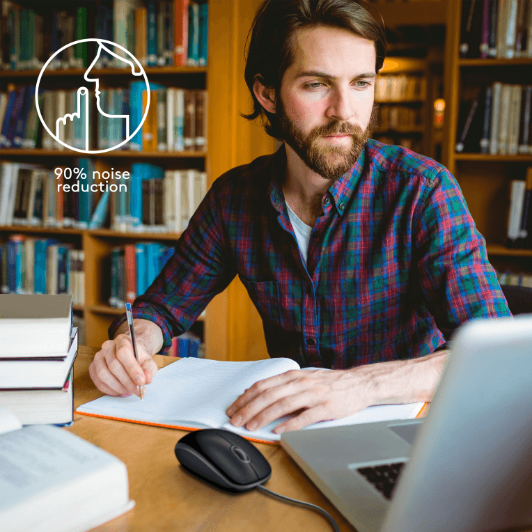 Ratón Logitech B110 Silent Negro USB miniatura 3