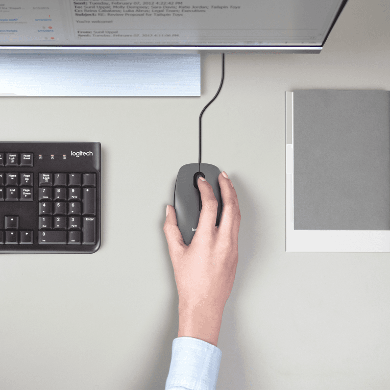 Ratón Logitech M100 Negro USB miniatura 3