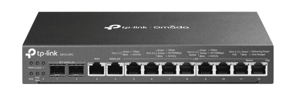 Router Switch Controller Omada ER7212PC VPN PoE+ — imagen 1