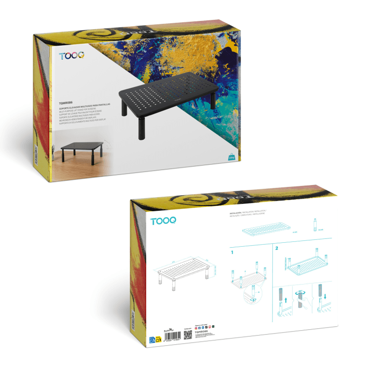 SOPORTE ELEVADOR PARA MONITORES NEGRO 1 miniatura 8