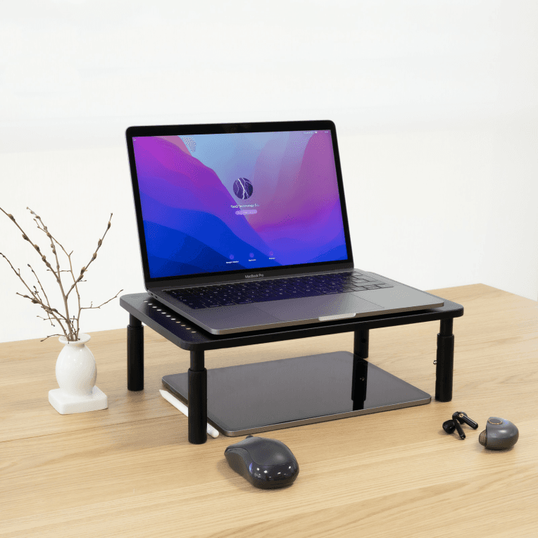 SOPORTE ELEVADOR PARA MONITORES NEGRO miniatura 5