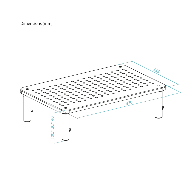 SOPORTE ELEVADOR PARA MONITORES NEGRO miniatura 7