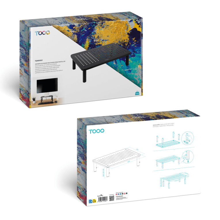 SOPORTE ELEVADOR PARA MONITORES NEGRO miniatura 8