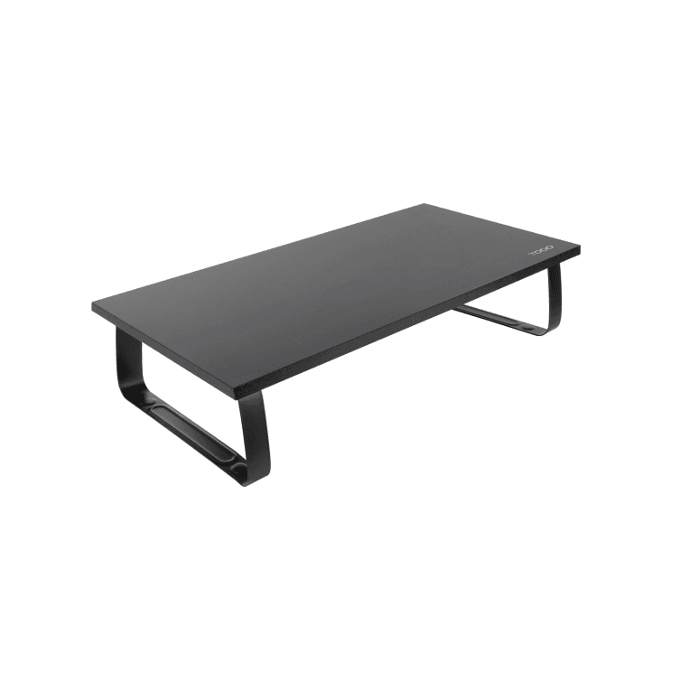 SOPORTE ELEVADOR TOOQ MADERA PARA MONITORES NEGRO — imagen 1