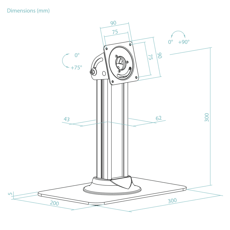 SOPORTE MESA MARCO ANTIRROBO TABLET NEGRO miniatura 9