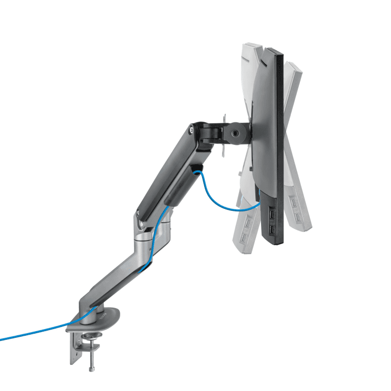 SOPORTE MESA TOOQ 2 PANTALLAS 17"-32" GRIS/NEGRO miniatura 4