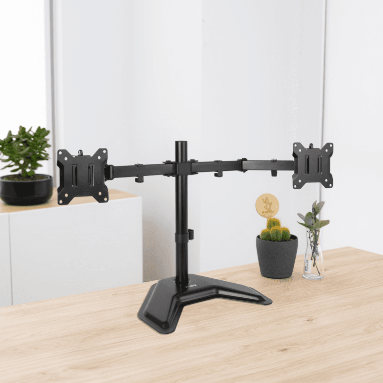SOPORTE MESA TOOQ 2 PANTALLAS 17"-32" NEGRO miniatura 3