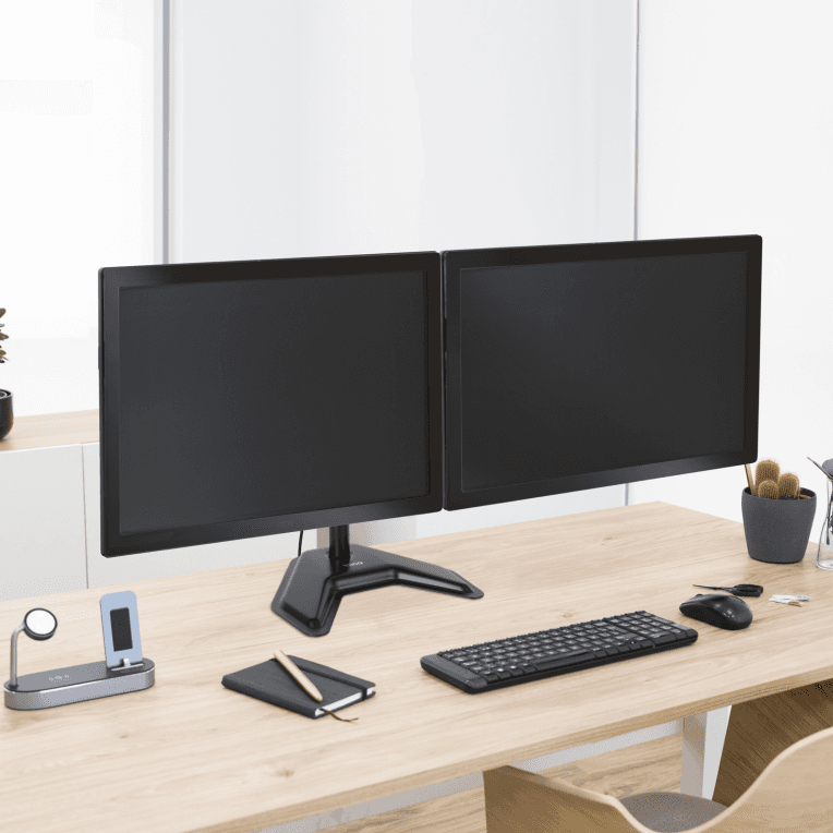 SOPORTE MESA TOOQ 2 PANTALLAS 17"-32" NEGRO miniatura 5