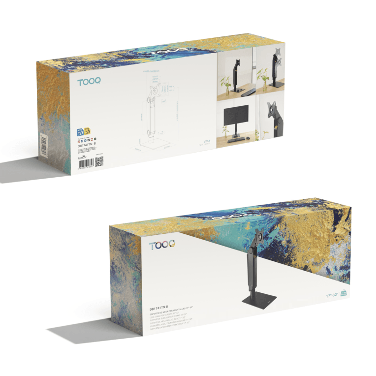 SOPORTE MESA TOOQ PANTALLA 17-32" NEGRO miniatura 8