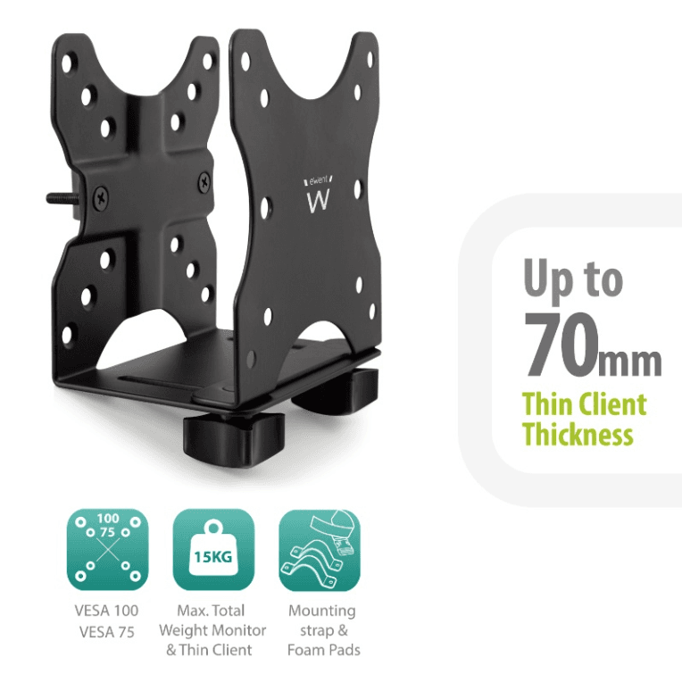 SOPORTE ORDENADOR EWENT VESA PARA MINI PC miniatura 3