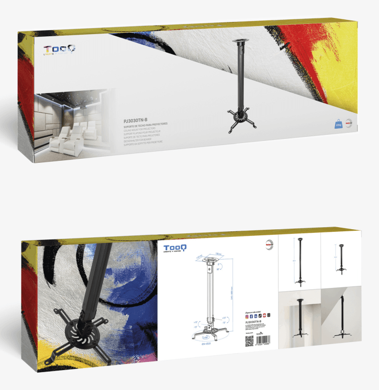 Soporte para Proyector Tooq PJ3030TN-B Techo miniatura 6