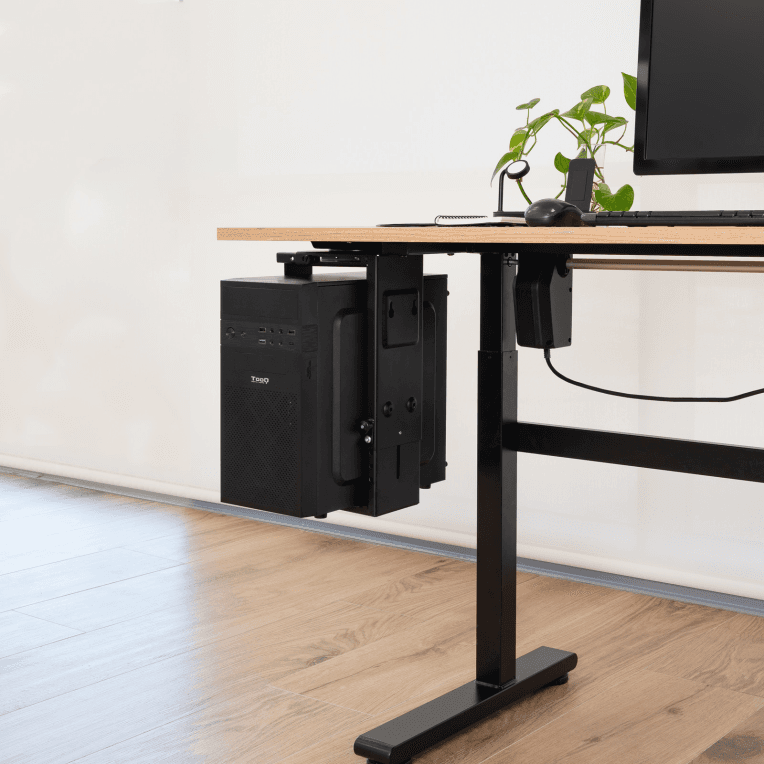 Soporte Tooq CPU Escritorio Pared Negro miniatura 5