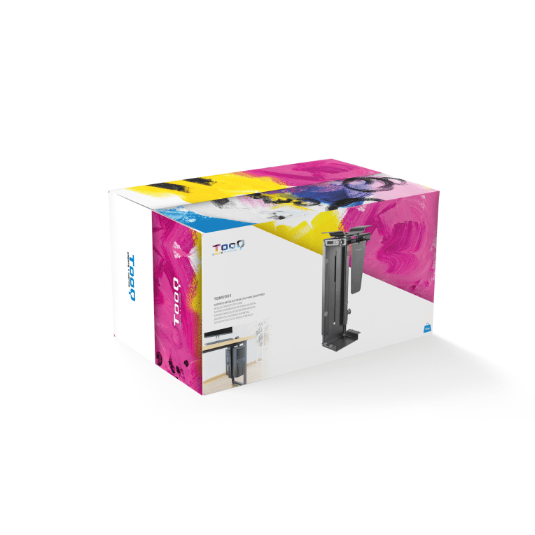 Soporte Tooq CPU Escritorio Pared Negro miniatura 6