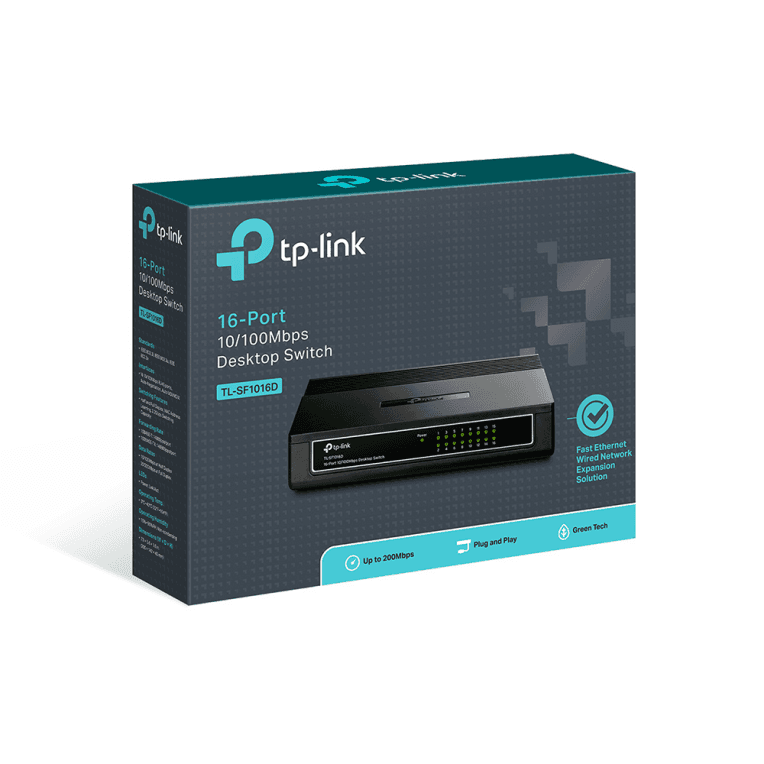 Switch Tp-Link TL-SF1016D Con 16 Puertos 10/100 miniatura 5