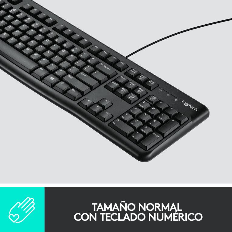 Teclado Logitech MK120 USB Negro miniatura 11
