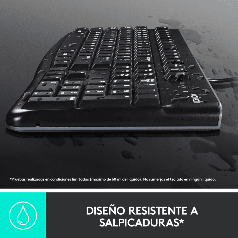 Teclado Logitech MK120 USB Negro miniatura 12