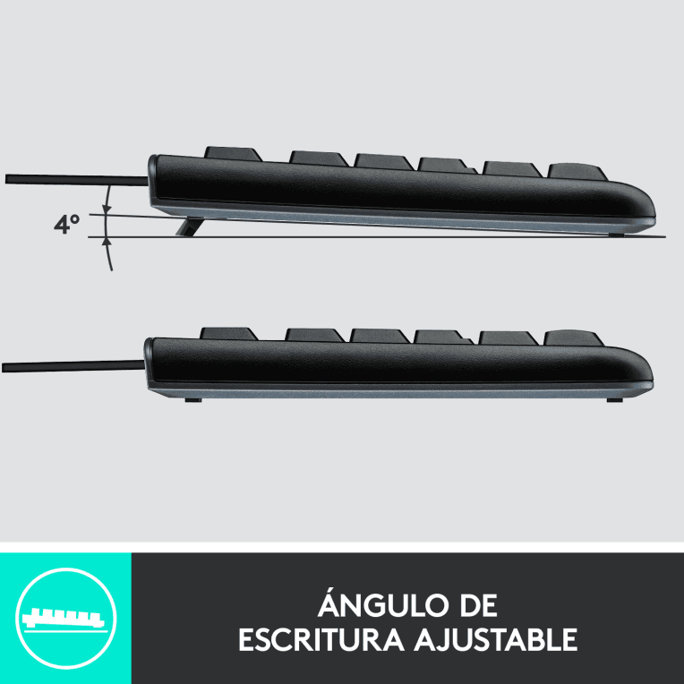 Teclado Logitech MK120 USB Negro miniatura 14