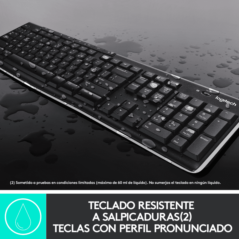 Teclado Logitech MK270 RF Inalámbrico Negro miniatura 11