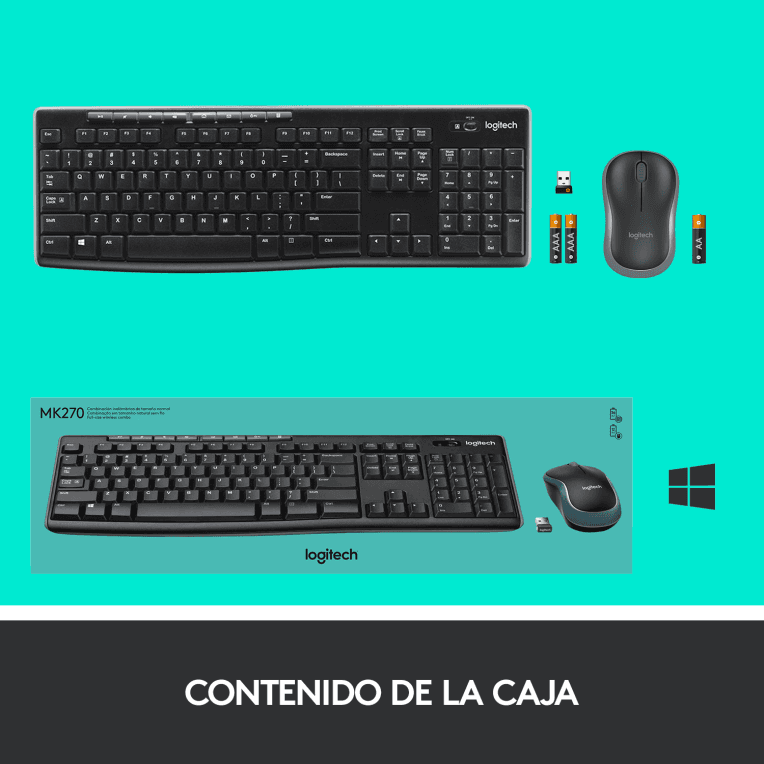 Teclado Logitech MK270 RF Inalámbrico Negro miniatura 18
