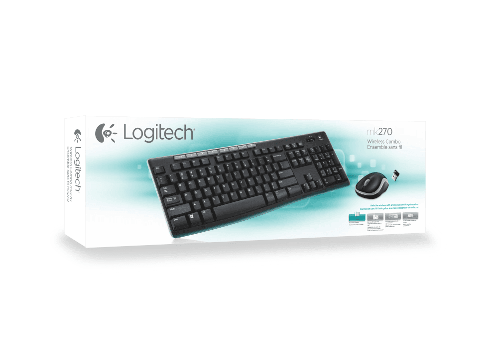 Teclado Logitech MK270 RF Inalámbrico Negro miniatura 7