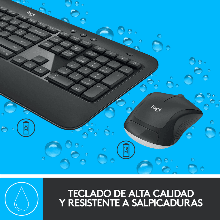 Teclado Logitech MK540 Negro Inalámbrico Pilas miniatura 6