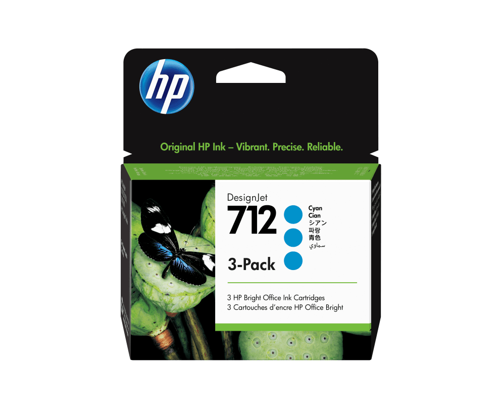 TINTA HP 712 PACK 3 CIAN miniatura 2