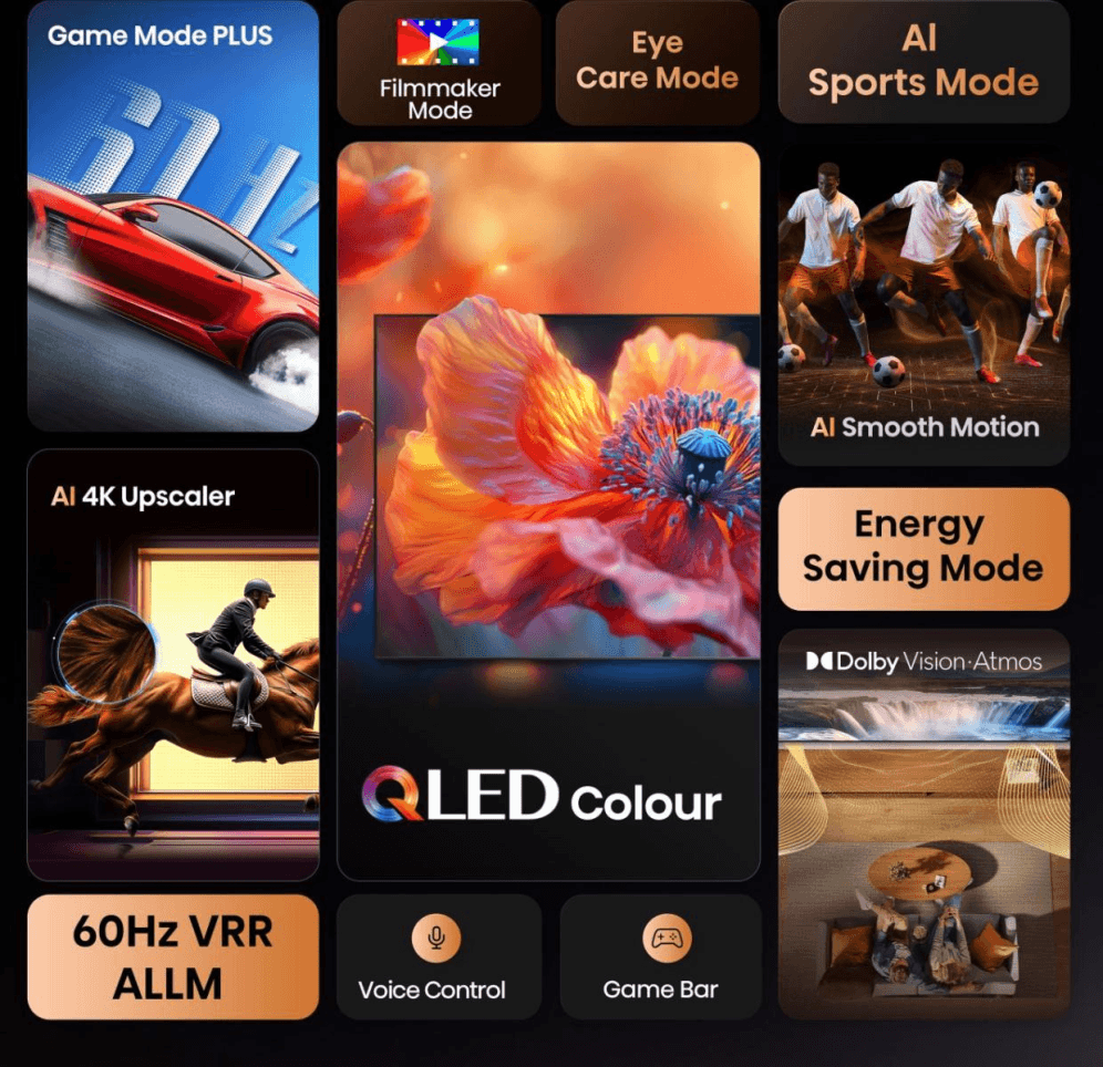 TV Hisense 55E77Q 55" QLED Smart TV Dolby Vision miniatura 5