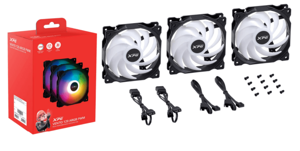 Ventilador de Caja XPG Vento 120mm Negro RGB X3 — imagen 1