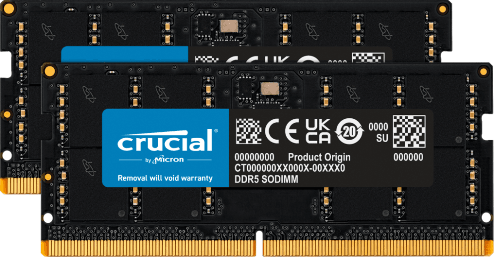 64GB Kit2x32GB DDR5-4800 SODIMM CrucialCrucial - DDR5 - kit — imagen 1