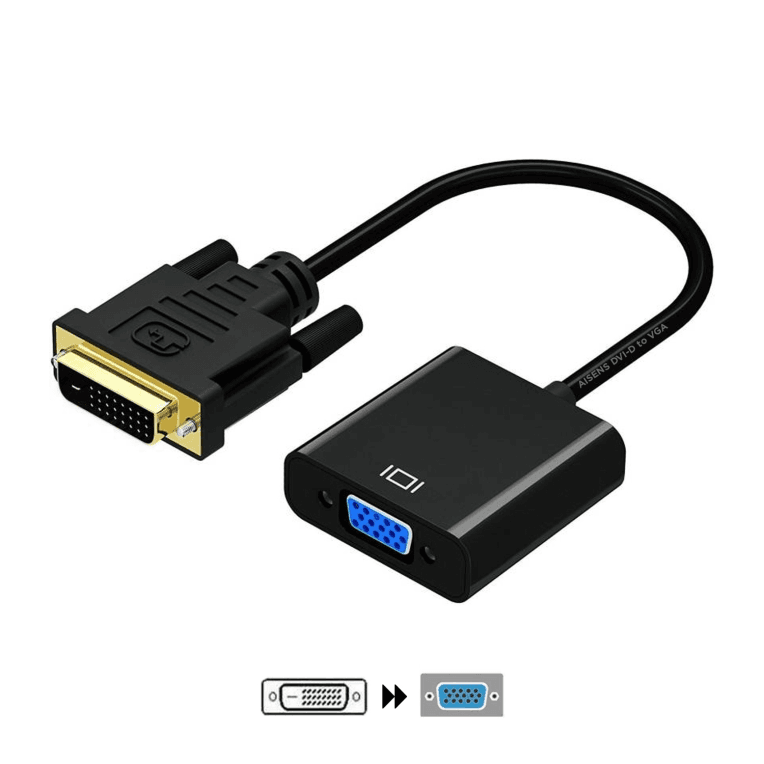 Adaptador Aisens A147-0352 Conversor DVI-D a VGA 24+1 Negro 10cm — imagen 1