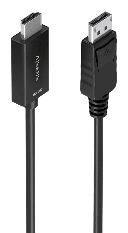 Adaptador Aisens Cable Conversor DisplayPort/M a HDMI/M 4K@60Hz Negro 1.0m — imagen 1