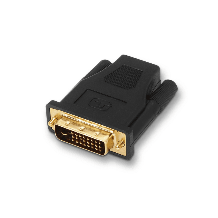 Adaptador Aisens DVI a HDMI 24+1 M-HDMI a H ORO Negro — imagen 1