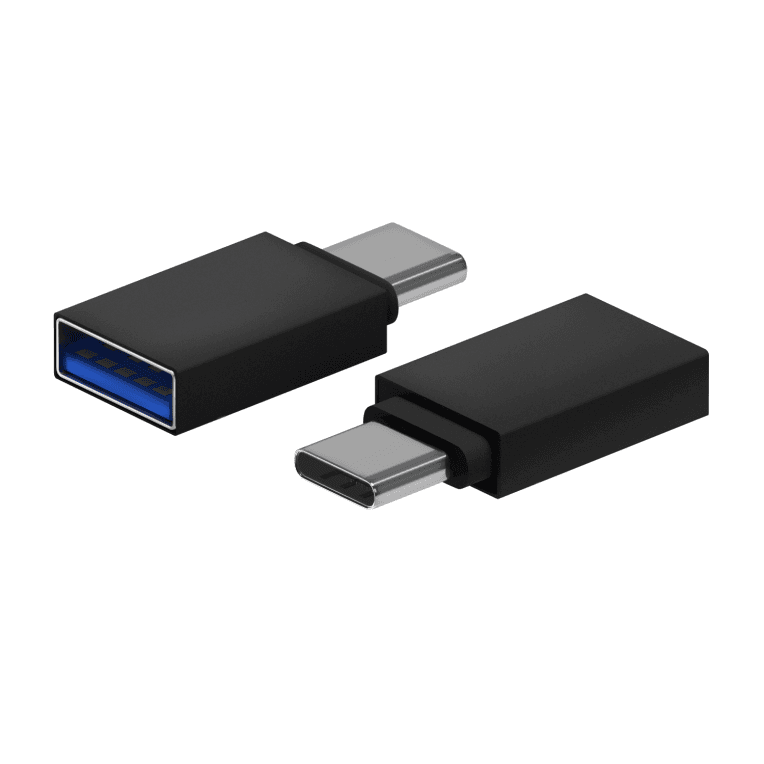 Adaptador Aisens Mini Aluminio USB 3.2 Gen1 USB-C/M-A/H Negro — imagen 1