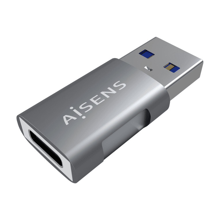 Adaptador Aisens Mini Usb 3.2 Gen2 10G 3A Usb-C/H-A/M Gris — imagen 1